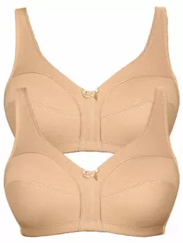 Бюстгальтер без косточек Viania 2er Pack Baumwoll Soft BH Basic, цвет makeup makeup