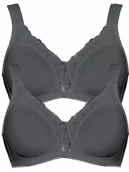 Бюстгальтер без косточек Viania 2er Pack Soft BH Helga, цвет graphite graphite