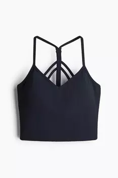 Бюстгальтер без косточек в рубчик Aim'N, черный