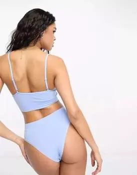 Бюстгальтер без швов и высокие стринги Ellesse сиреневого цвета