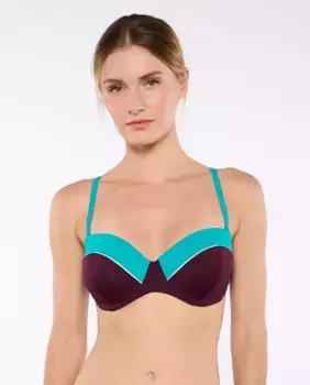 Бюстгальтер бикини LAIS Bando на косточках, чашка C, со съемными бретелями Red Point, голубой