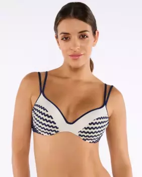 Бюстгальтер бикини на косточках NARA из пеноматериала, чашка C Onades, тёмно-синий