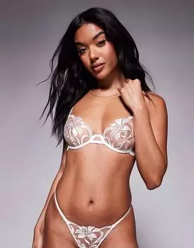 Бюстгальтер Bluebella Leonora с вышивкой белого цвета