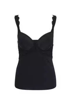 Бюстгальтер-Блузка с чашечками-разделителями серебристый вариант Nina Von C., черный