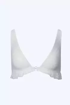Бюстгальтер-бралетт Coucou Lola с боковыми оборками белого цвета ONLY HEARTS