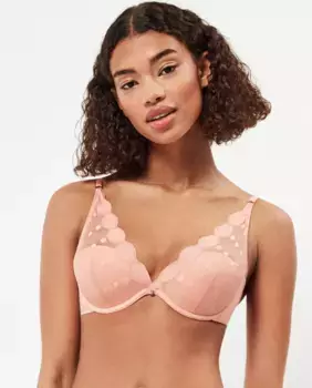 Бюстгальтер-бралетт из кружевной ткани Gisela, розовый