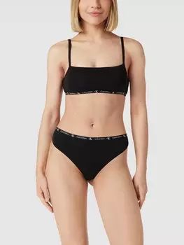 Бюстгальтер-бралетт на тонких бретельках, модель «UNLINED», в упаковке 2 шт Calvin Klein Underwear, черный