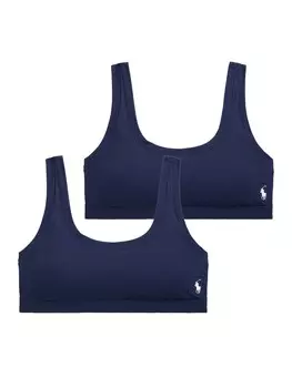 Бюстгальтер-бралетт Polo Ralph Lauren Club Cotton, темно-синий