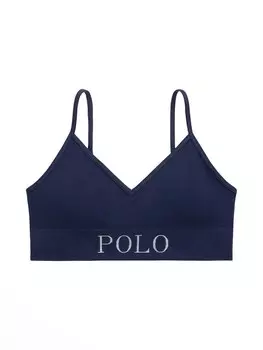 Бюстгальтер-бралетт Polo Ralph Lauren Ribbed Seamless, темно-синий