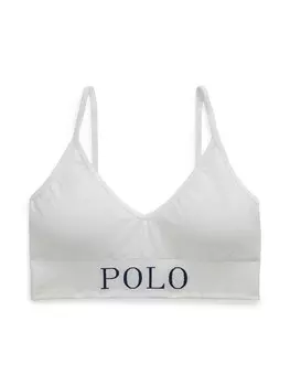 Бюстгальтер-бралетт Polo Ralph Lauren Ribbed Seamless, белый