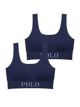 Бюстгальтер-бралетт Polo Ralph Lauren Ribbed Seamless, темно-синий