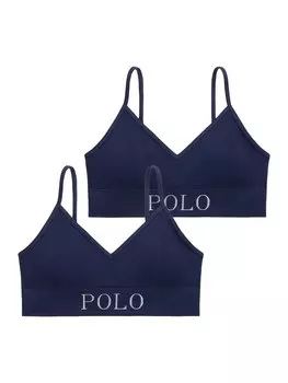Бюстгальтер-бралетт Polo Ralph Lauren Ribbed Seamless, темно-синий