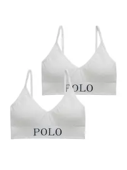 Бюстгальтер-бралетт Polo Ralph Lauren Ribbed Seamless, белый