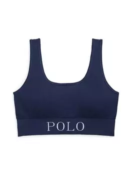 Бюстгальтер-бралетт Polo Ralph Lauren Ribbed Seamless, темно-синий
