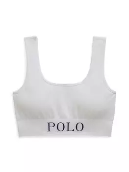 Бюстгальтер-бралетт Polo Ralph Lauren Ribbed Seamless, белый
