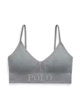 Бюстгальтер-бралетт Polo Ralph Lauren Ribbed Seamless, серый