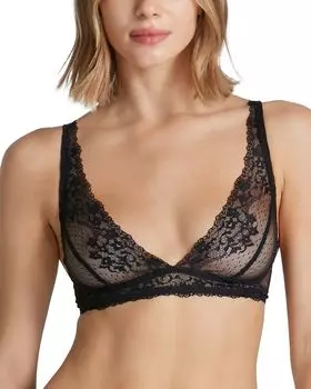 Бюстгальтер-бралетт с кружевом Double Take Commando, черный