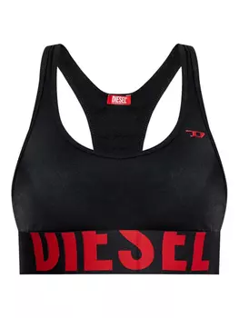 Бюстгальтер-бралетт с логотипом Diesel, черный