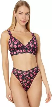 Бюстгальтер-бралетт с треугольными чашечками и принтом Hanky Panky, цвет Text Me