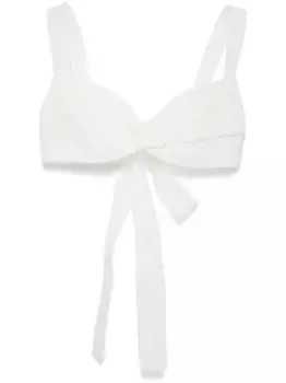 Бюстгальтер-бралетт с вышивкой ZIMMERMANN, белый