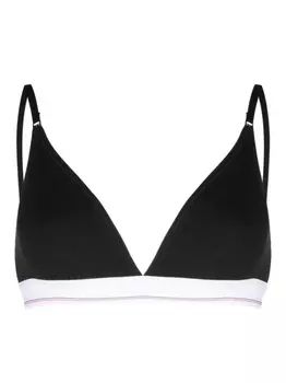 Бюстгальтер-бралетт с жаккардовым логотипом Alexander Wang, черный