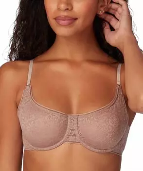 Бюстгальтер-бюстье Pure Comfort Stretch из кружева Demi на косточках в цвете Iced Mocha Maidenform