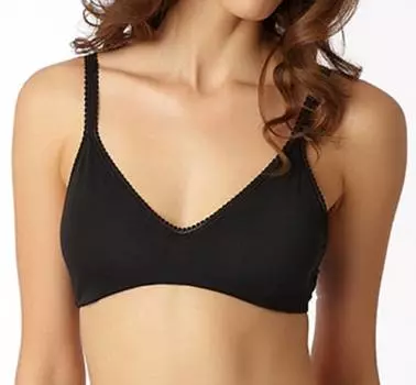 Бюстгальтер-бюстгальтер Cabana Cotton Bralette черного цвета On Gossamer