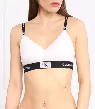 Бюстгальтер Calvin Klein Underwear 1996 COTTON LGHT LINED BRALETTE, белый