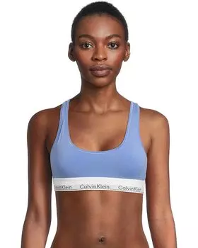 Бюстгальтер Calvin Klein Underwear Modern Cotton Unlined Wireless Bralette, цвет Glacier