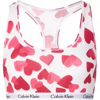 Бюстгальтер CALVIN KLEIN женский, белый, персиковый, цвет сердца