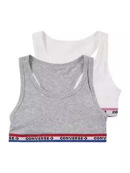 Бюстгальтер CONVERSE Bralette Bra, цвет mottled grey/White