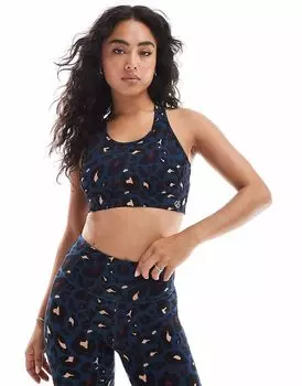 Бюстгальтер Dare 2b Swift II из джинсовой ткани цвета лунного света с леопардовым принтом — MBLUE