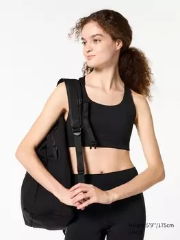 Бюстгальтер для активных тренировок Uniqlo, черный