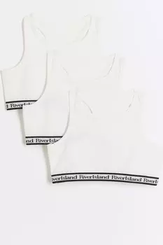 Бюстгальтер для девочек, упаковка из 3 шт River Island, белый
