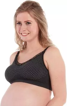 Бюстгальтер для кормления Mama в горошек MAGIC Bodyfashion, цвет Black Dots