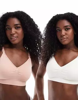 Бюстгальтер для кормления Mamalicious Maternity, 2 шт. в черном и розовом цвете Mama.licious