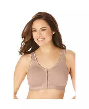 Бюстгальтер для отдыха больших размеров с застежкой спереди без косточек Comfort Choice, бежевый