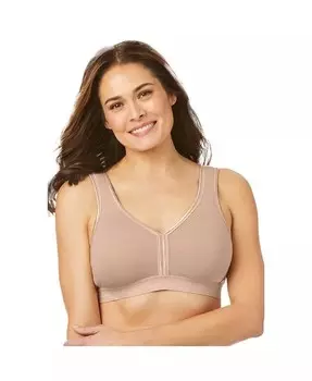 Бюстгальтер для отдыха больших размеров с застежкой на спине без косточек Comfort Choice, бежевый
