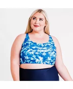 Бюстгальтер для плавания с борцовкой на спине больших размеров Calypsa, мультиколор