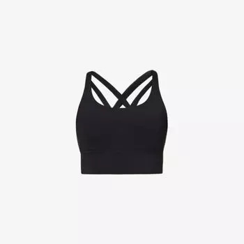 Бюстгальтер Energy из эластичного джерси с перекрещенной спиной Lululemon, черный