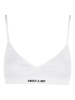 Бюстгальтер Erika Cavallini с вышитыми надписями, белый