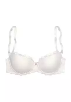 Бюстгальтер Evita с чашечками и кружевным бантом Lascana, белый