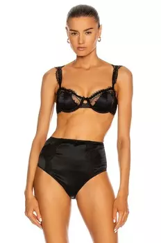 Бюстгальтер Fleur Du Mal Frankie Lace Balconette, черный