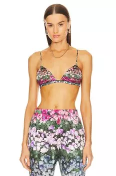 Бюстгальтер fleur du mal Luxe Triangle, цвет Mini Rose Stripe