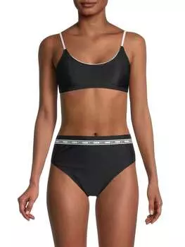 Бюстгальтер Французский Karl Lagerfeld Paris в рубчик, черный