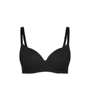 Бюстгальтер-футболка из гладкого и шикарного хлопка больших размеров CITY CHIC, синий