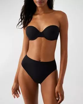 Бюстгальтер-футболка из мягкого пеноматериала Comfort First без бретелек Wacoal, цвет Black