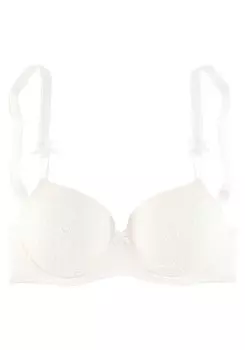 Бюстгальтер-футболка LASCANA Aurora, белый
