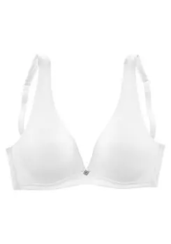 Бюстгальтер-футболка Lascana, белый