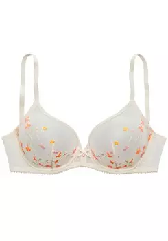 Бюстгальтер-футболка LASCANA, бежевый